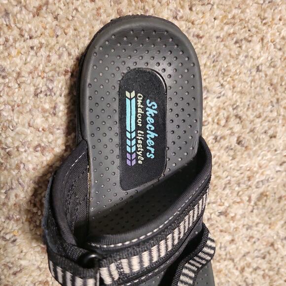Sketchers Outdoor Lifestyle Reggae Strap Sandals BLK Womens Sz 6.5 Summer Wear - Picture 3 of 7